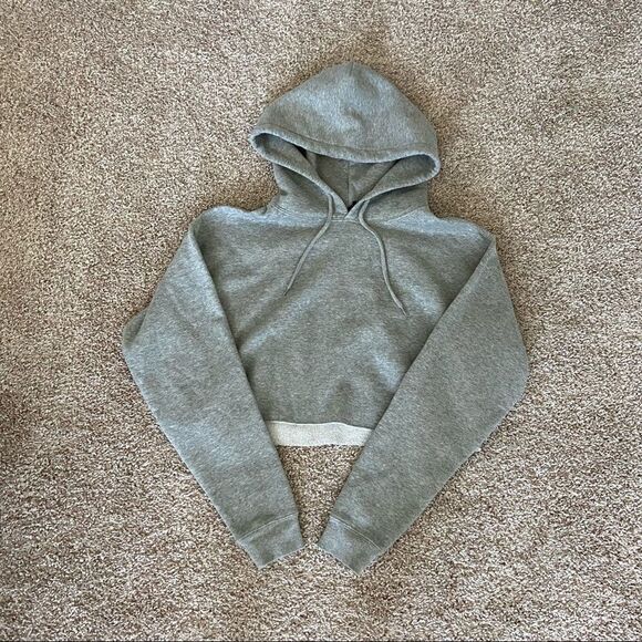 Urban Outfitters Gray Cropped Hoodie - Picture 3 of 4